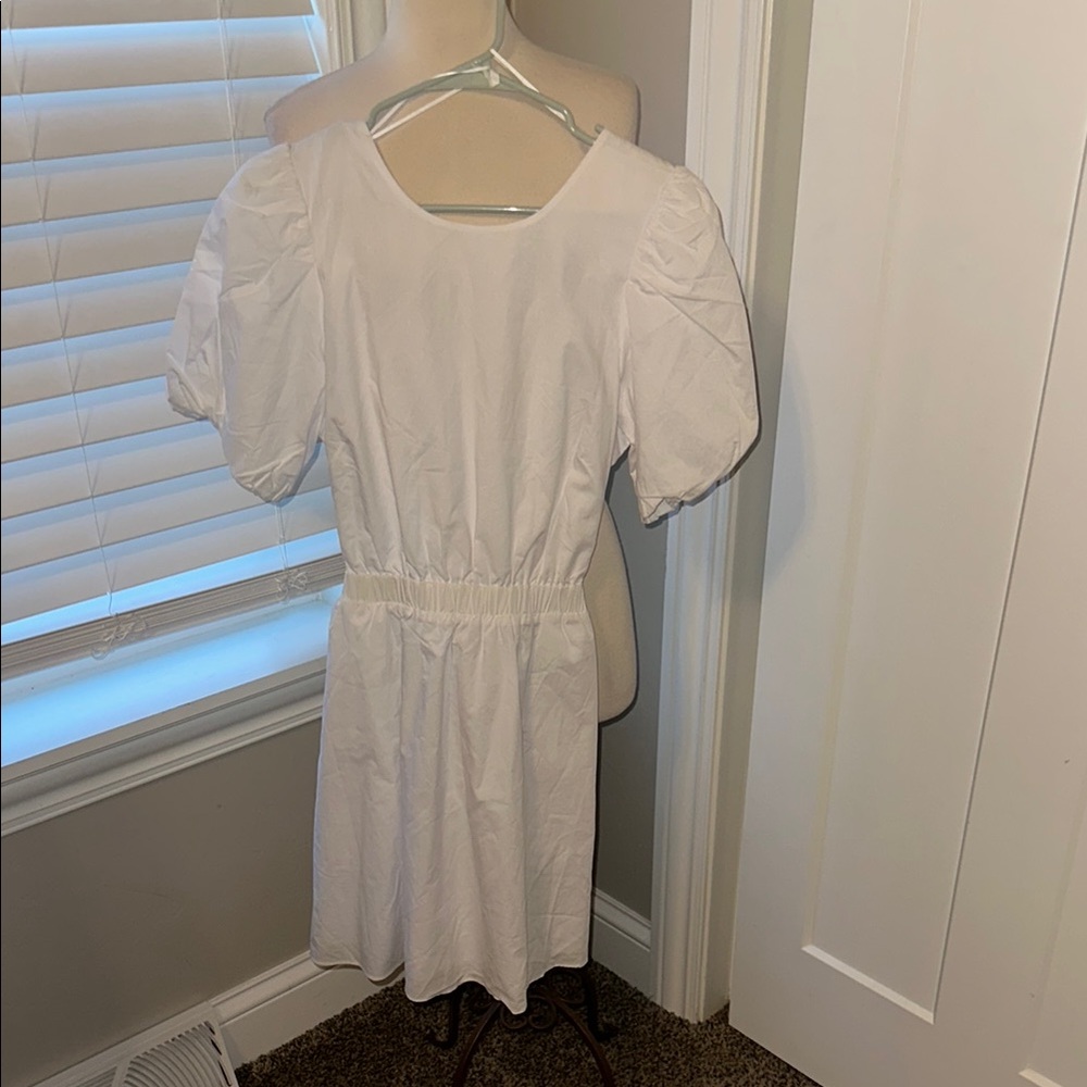 English Factory‎ Cream Puff Sleeve Sundress Open Back Size Medium New
